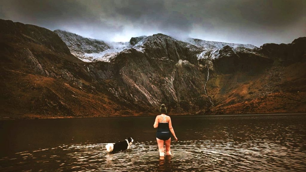 Caroline wild swimming, Llyn Idwal