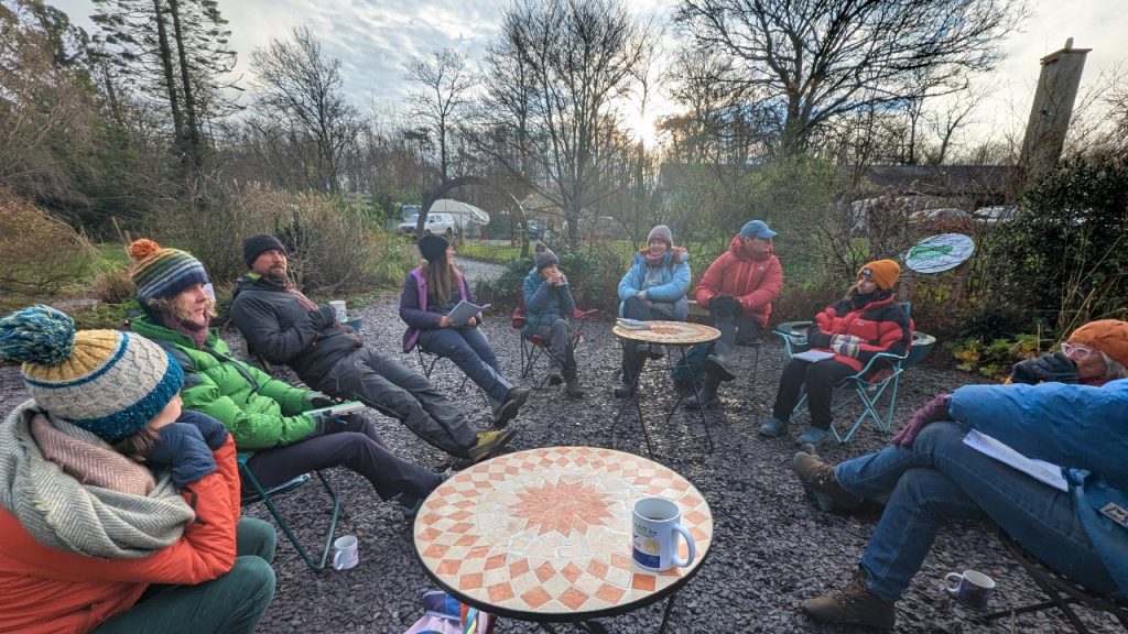 Outdoor Leaders sharing in a circle. Photo creditMike Raine